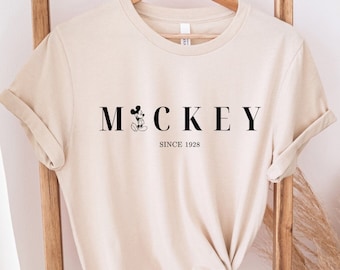Prosta koszulka z Myszką Miki, koszulka Disney, koszulka Disneyland, koszulka unisex, koszulka damska, koszulki rodzinne, koszulka dziecięca, koszulka dziecięca, koszulka damska, koszulka męska, Disney