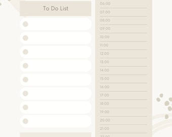 Daily Hourly Schedule Planner - Etsy