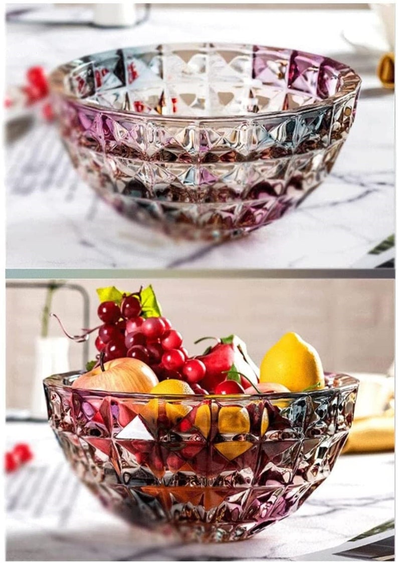 Crystal Glass Fruit Bowl Salad Bowl, Fruit Tray Etsy Australia