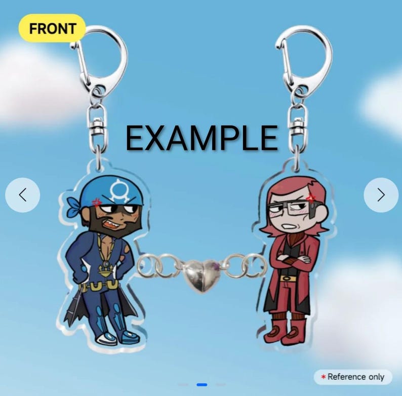 YCH Custom Couple Character Keychains [read Description] - Etsy