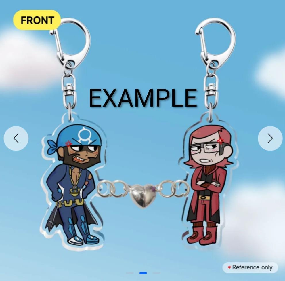 YCH Custom Couple Character Keychains [read Description] - Etsy