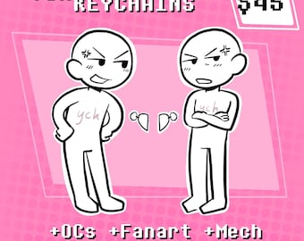 YCH Custom Couple Character Keychains [Read description]