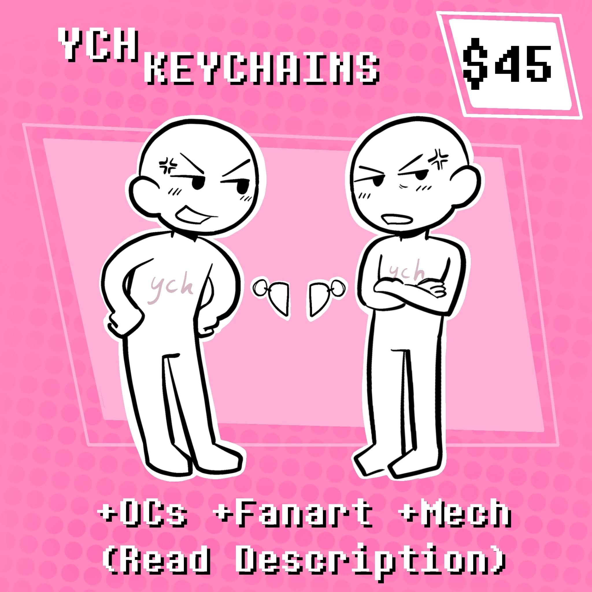 YCH Custom Couple Character Keychains [read Description] - Etsy