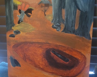 Australian Drought Painting: Original Art Depicting Resilience
