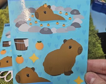 Barry the Capybara vinyl sticker sheet