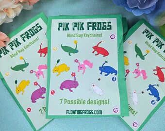 Pik Pik Frog Mystery Acrylic Keychains | Frogcore, cottagecore, toad, brown frog, silly frog, frog keychain, video game, cozy games