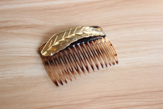 French Leaf Vintage Decorative Hair Comb - image 1