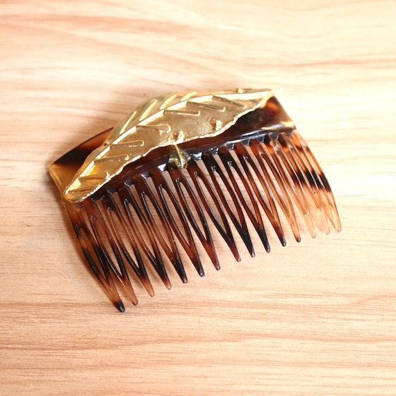 French Leaf Decorative Vintage Hair Comb