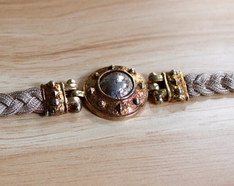 Vermeil Silver and Gold Bracelet Vintage 925 Sterling Silver