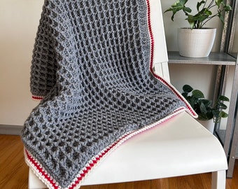 Waffle Blanket PDF Crochet Pattern
