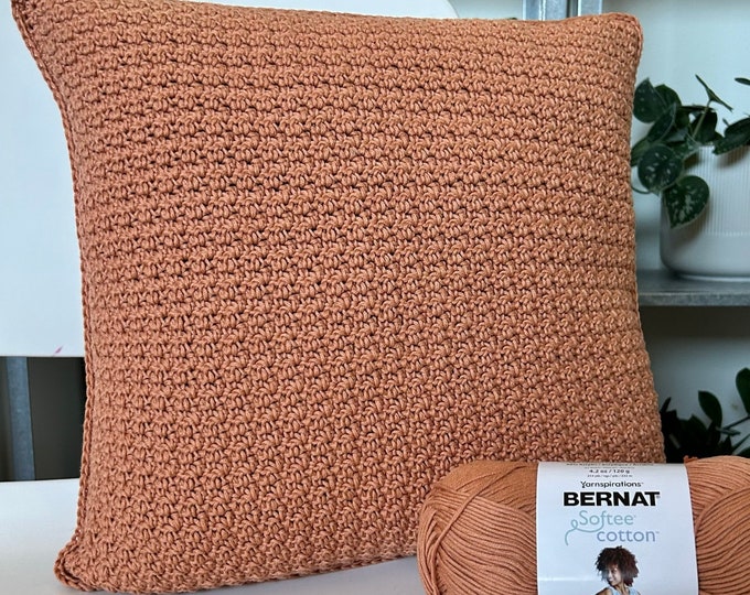 Featured listing image: Coral Ridge Pillow PDF Crochet Pattern