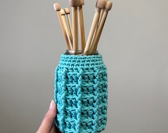 Waffle Jar Cozy PDF Crochet Pattern
