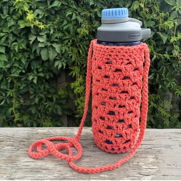 Granny's Water Bottle Bag PDF Crochet Pattern