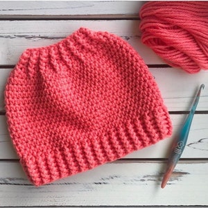 Basic Bun Beanie with Bonus Cozy PDF Crochet Pattern