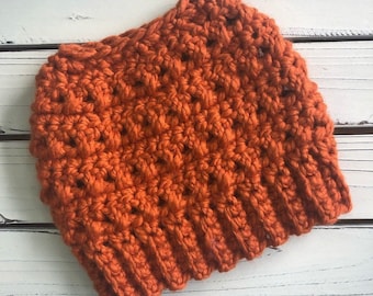 Melanie Messy Bun Beanie PDF Crochet Pattern