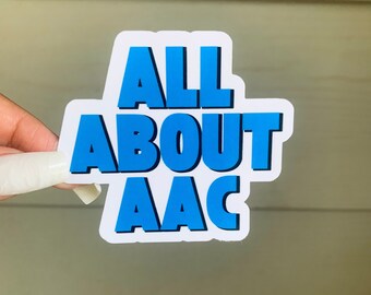 AAC Speech Therapy Gloss Sticker: SLP/SLPA Gift | Speech Therapist Vinyl Decal | Laptop & Water Bottle Accessory | Appreciation Gift