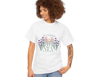 Blooming SLP Flower T-shirt: Speech-Language Pathologist Unisex Tee
