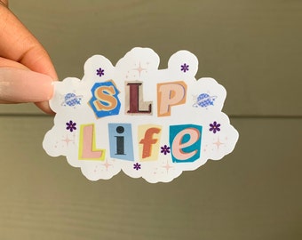 Adesivo retrò SLP Life: regalo per logopedia