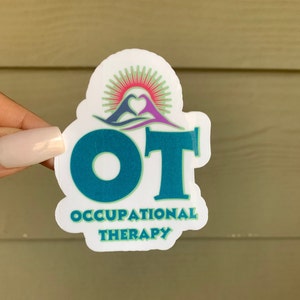 Occupational Therapy Sticker | Blue OT/COTA Sticker for Laptop, Coffee, Cup, Notebook, Phone, Journal, Binder, Planner, Tumblr, Grad Gift
