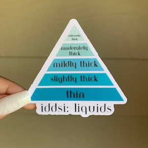 Adhesivo para terapia del habla con líquidos IDDSI para disfagia/adhesivo para SLP para ordenador portátil, taza de café, taza, cuaderno, teléfono, diario, carpeta, planificador, etc.