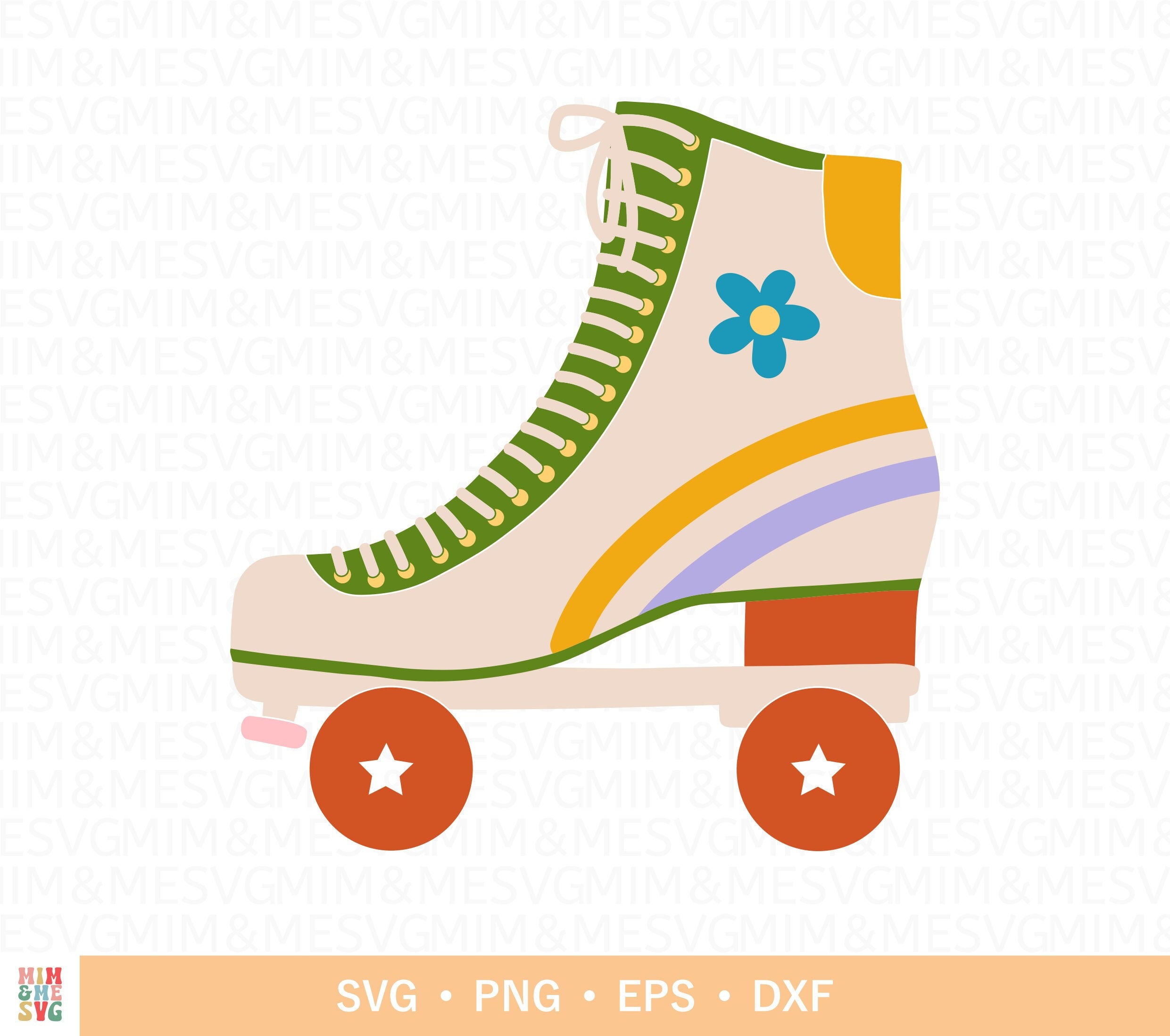 Roller Skate Svg Layered Svg &0's Svg Groovy Svg Etsy UK