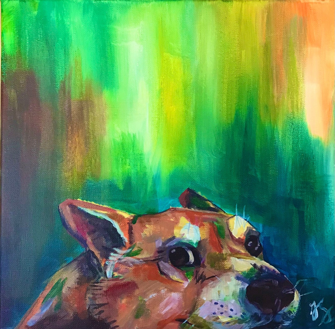 Custom Pet Portraits Hand-painted Gift on Canvas Acrylic Wall Art - Etsy