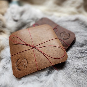 Leather Coasters, set of 4