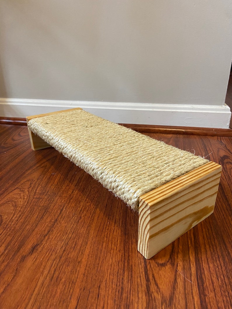 Cat Scratching Post Modern Wood Cat Scratching Post Floor Etsy