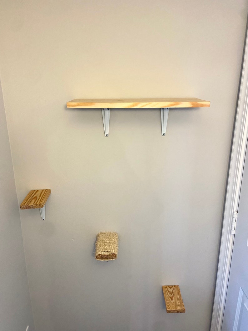 Mounted Shelf Cat Wall Step Wood Shelf for Cat Modern Wall Etsy