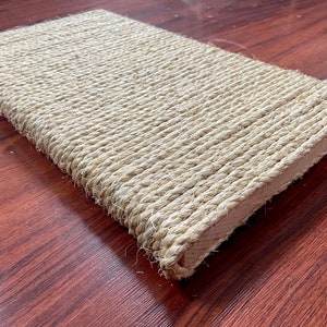 Grote krabpaal voor katten, brede kattenkrabpaal, natuurlijk touwkrabber, kattenkrabpaal zonder rommel, vloerkrabber voor huisdieren, speelgoed voor katten