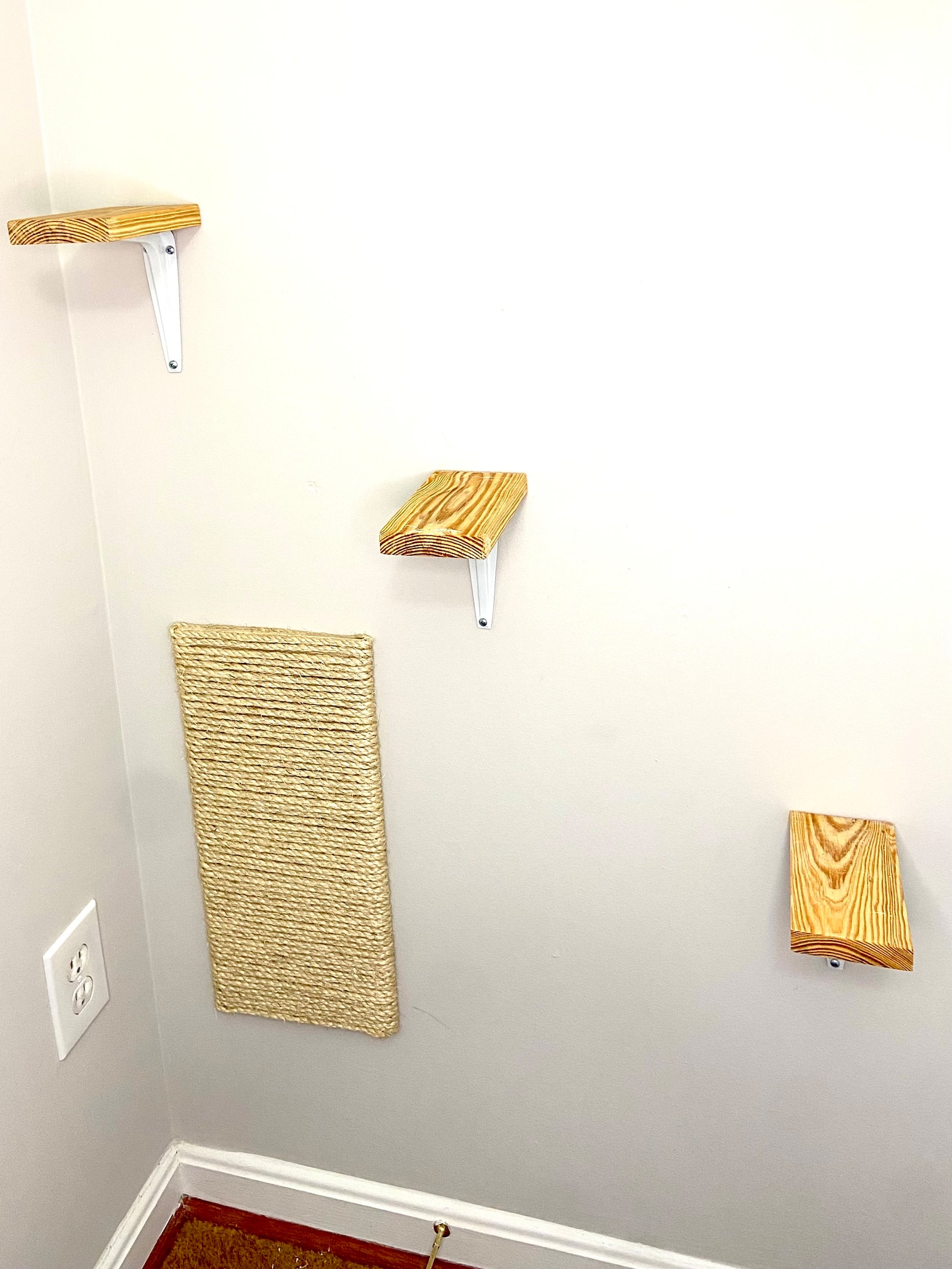 Set of 3 Cat Wall Steps, Wood Steps for Cat, Modern Wall Mount Cat