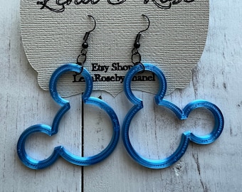 Floating Mickey Earrings | Mickey Ears | World of Color | 3D Printed | Earrings