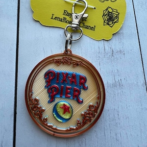 Disney Inspired Pixar Pier Keychain | Purse Charm | Zipper Pull | 3D Printed