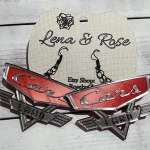 Cars Land Earrings | Radiator Springs | Lightening McQueen | 3D Printed | Earrings