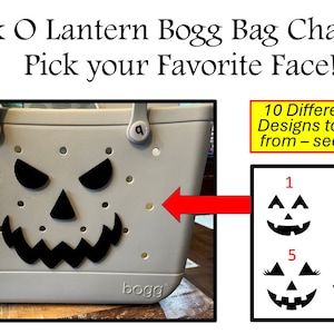 Bogg Bag charms, Jack O Lantern, Halloween, Carved Pumpkin, Bogg bag bits, choose your favorite face, personalized, 3D printed