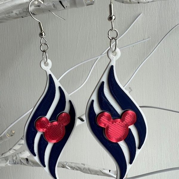 Inspired Disney Cruise Logo | Mickey Mouse Theme | 3D Printed Earrings