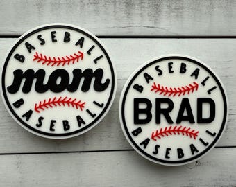 Personalized 3D printed Baseball Bogg Bag charms, Baseball Mom, Bogg bag bits, little league, high school, college, player name, team name
