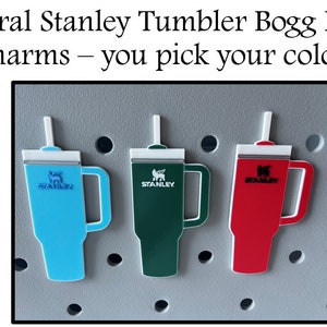 Stanley tumbler Bogg Bag charms, Bogg bag bits, viral insulated cup replica, pick your custom color, personalized, 3D printed Bogg accessory