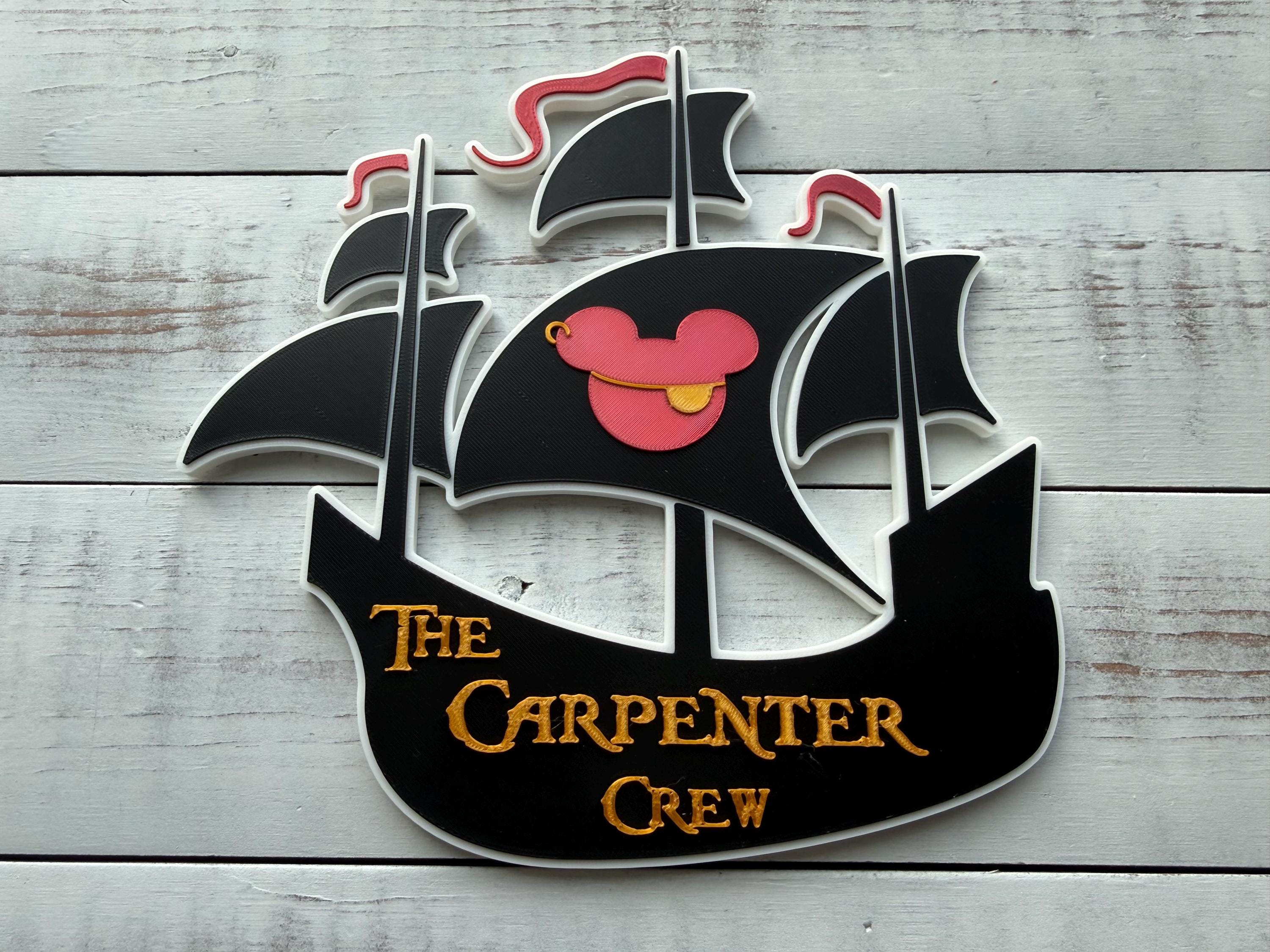 Personalized Pirate Ship Stateroom Door Plaque, Disney Cruise Souvenir ...