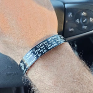 KIA Bracelet, Memorial, End of Watch, POW, Law Enforcement, First Responder, Military, Loss of Friend, Army, Navy, Air Force, USMC, Veteran