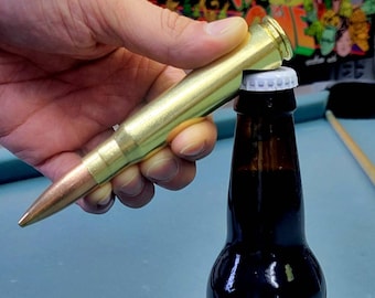 Abridor de botellas con bala de latón calibre 50, accesorio para el hogar, abridor de botellas novedoso, regalo de bar
