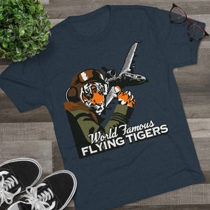 Flying Tiger Line Unisex T-Shirt 1945 Vintage Tigers Airlines Quality Tee  XS-5XL