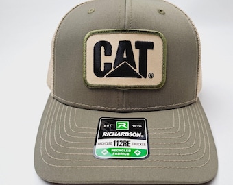 Richardson 112 Embroidered Patch Cat Caterpillar Trucker Hat Mesh Snapback Cap