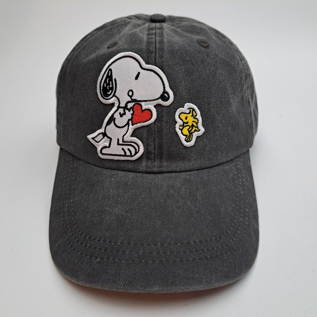 Peanuts : Grey Snoopy & Woodstock Embroidered Cap Hat | NWT ✨ Peanuts | Accessories | Peanuts Grey Snoopy Woodstock  main image 3