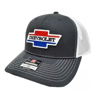 Richardson 112 Trucker Chevy Chevrolet Patch Cap Mesh Snapback Gray