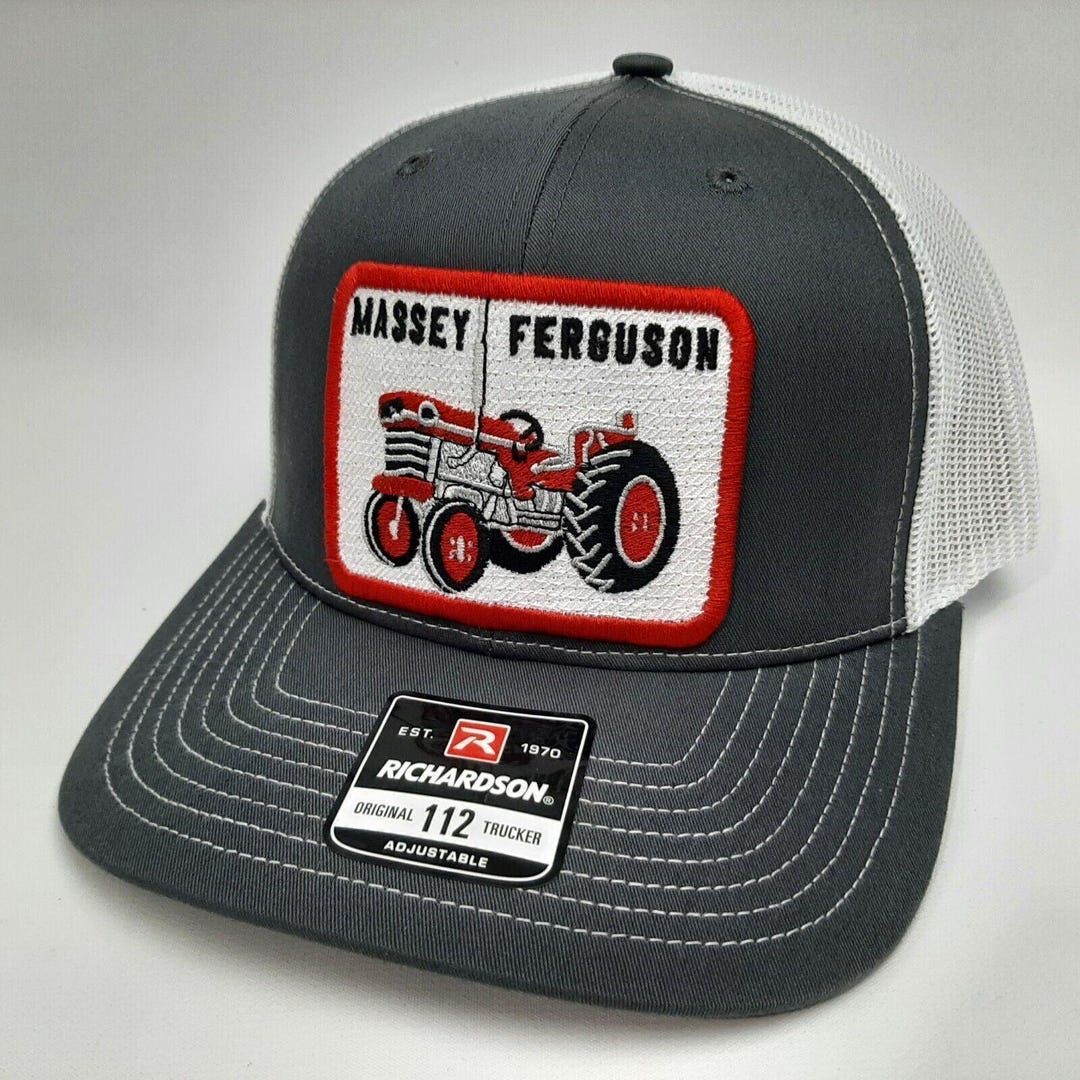 Richardson 112 Trucker Massey Ferguson Patch Cap Hat Mesh Snapback Gray ...