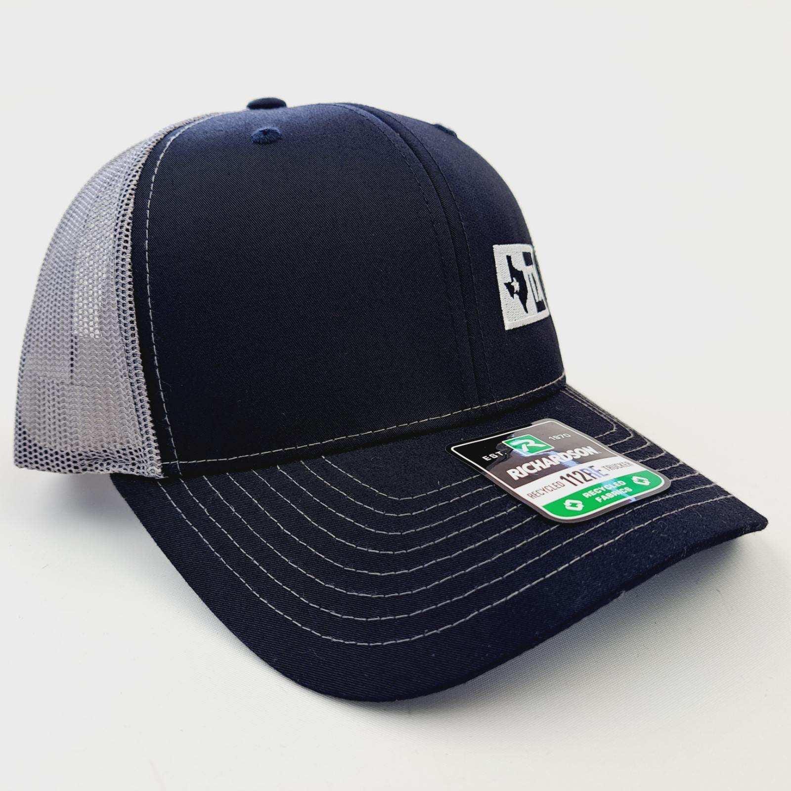 Retro Texas State Richardson 112 Trucker Cap Hat Mesh Snapback Black & Gray Richardson 112+ Charcoal/Black Wholesale Trucker Mesh  main image 4