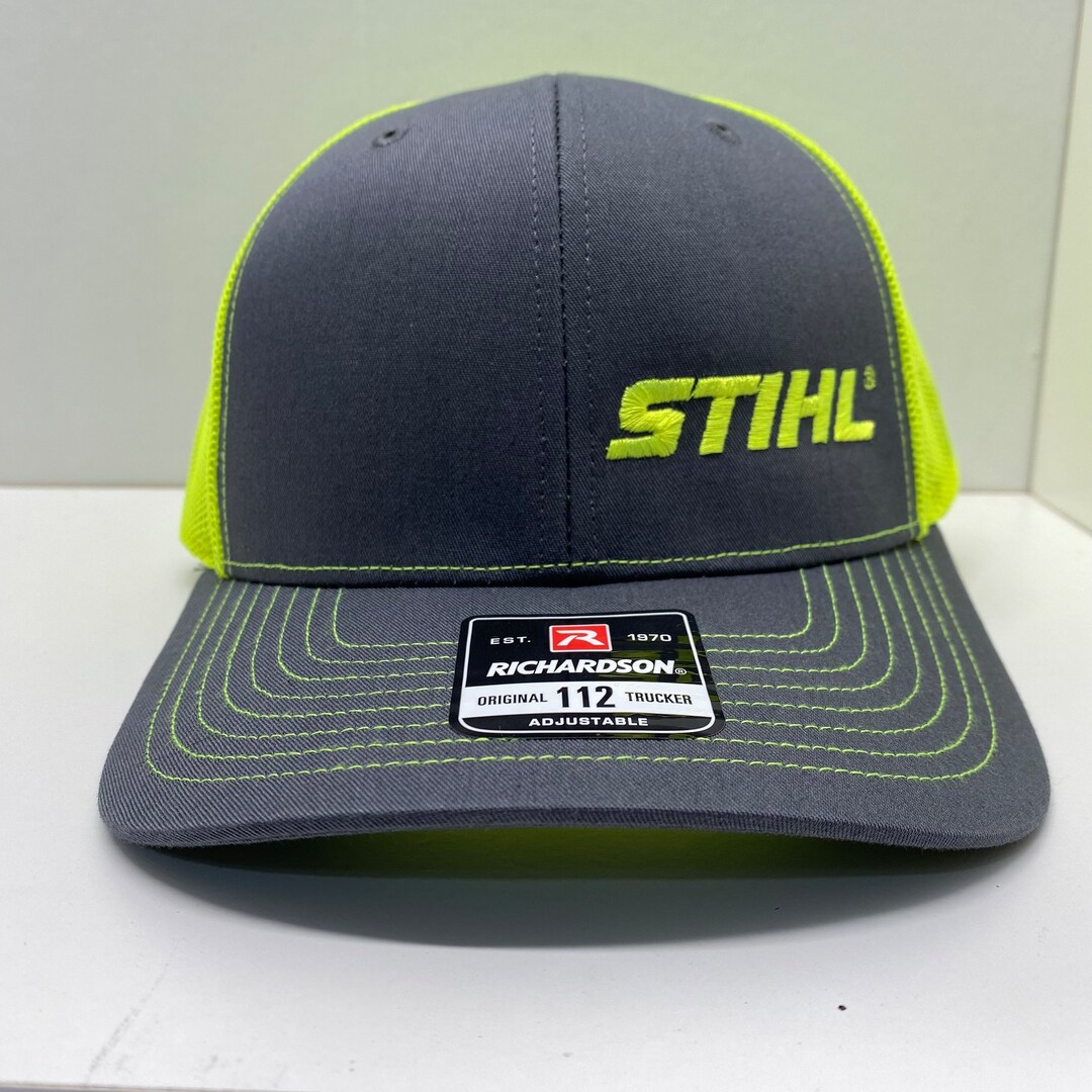 Stihl Richardson 112 Trucker Hat USA Direct Embroidered Mesh Snapback NWT Retro Richardson 112 Stihl Mesh Snapback Embroidered Hat Cap | eBay main image 2