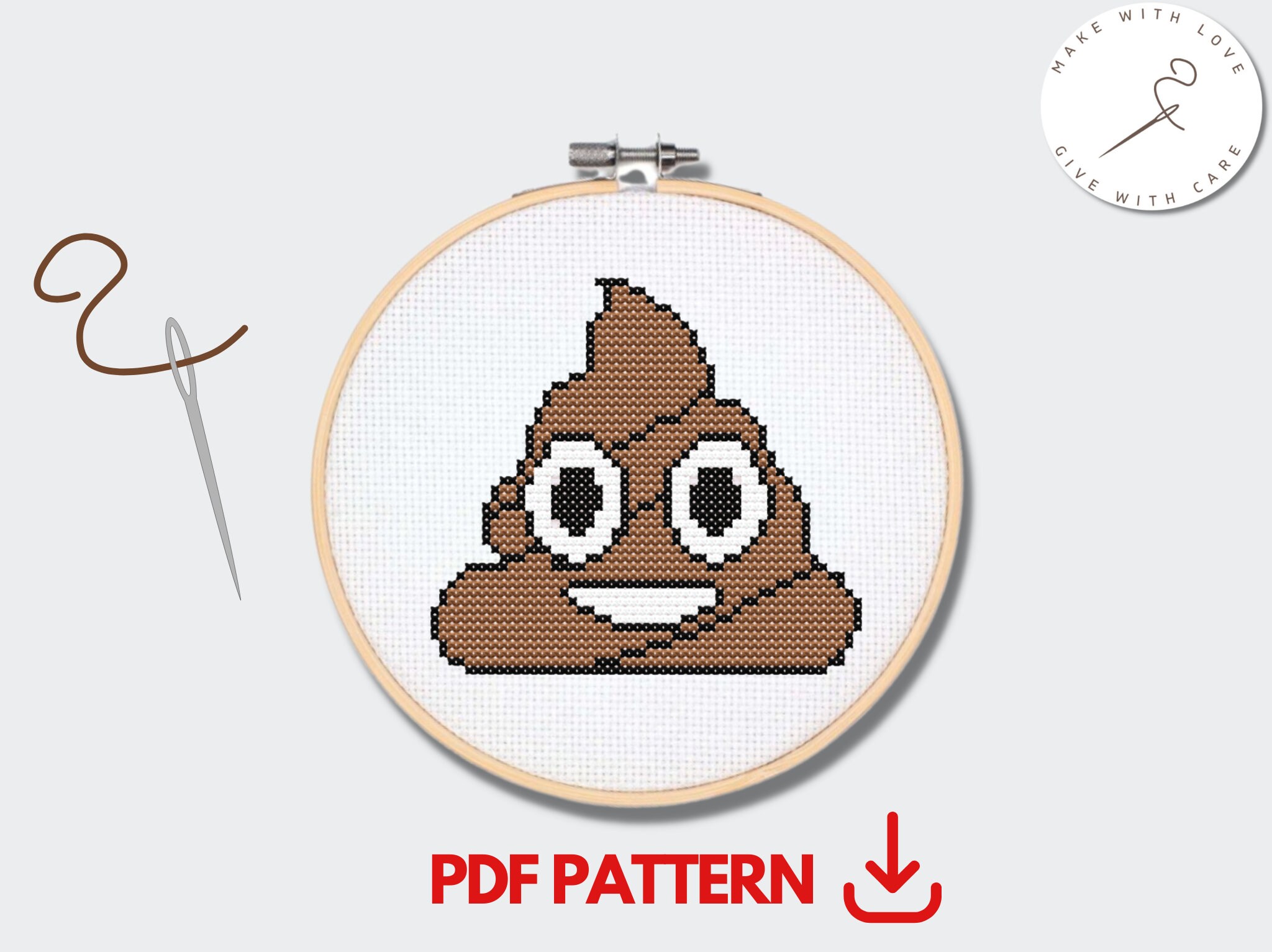 Poop Emoji Pattern Print Crossbody bags