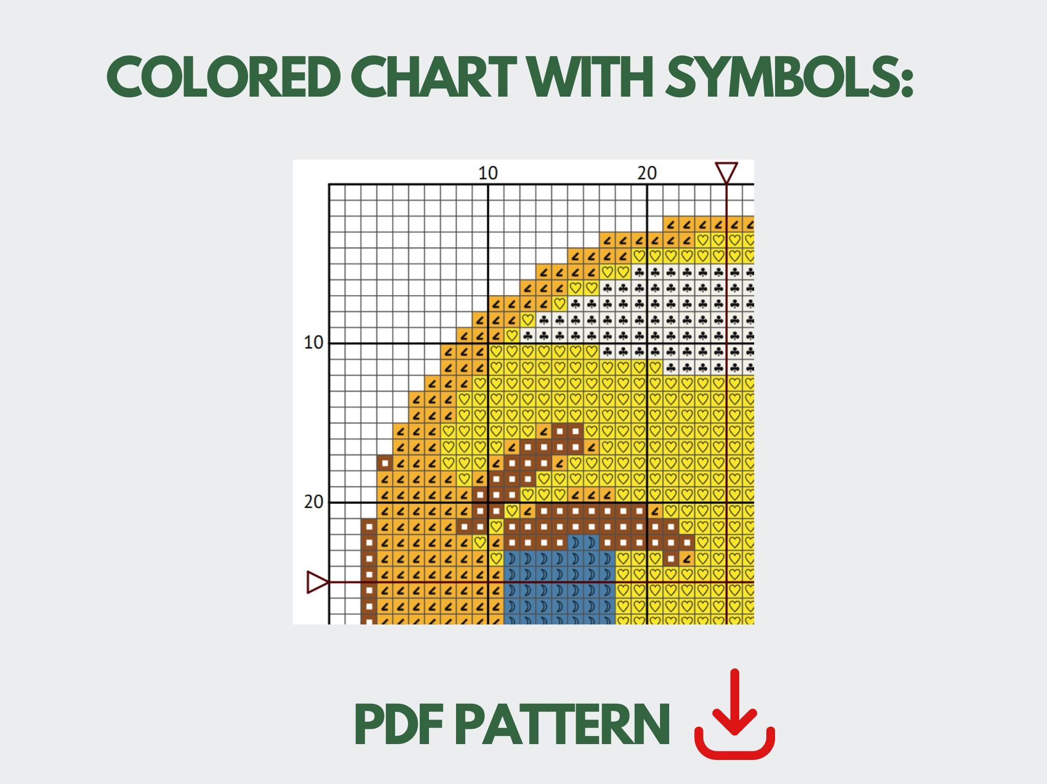 Loudly Crying Face Emoji Mini Cross Stitch Pattern. Simple Embroidery ...